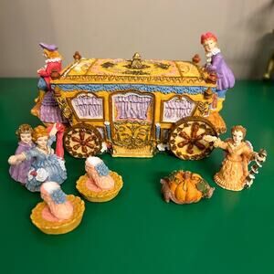 Rare Collectible Cinderella Figurines and  Carriage Set